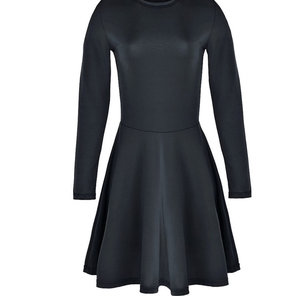 Fit & Flare Dress (Black) - Picture 2 of 5